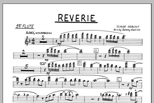 Download Sammy Nestico Reverie - 1st Flute Sheet Music