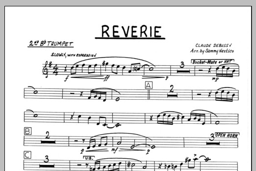 Download Sammy Nestico Reverie - 2nd Bb Trumpet Sheet Music