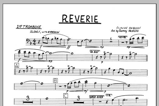 Download Sammy Nestico Reverie - 2nd Trombone Sheet Music