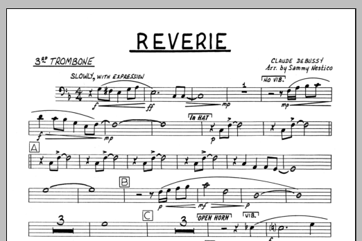 Download Sammy Nestico Reverie - 3rd Trombone Sheet Music