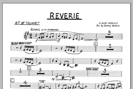 Download Sammy Nestico Reverie - 4th Bb Trumpet Sheet Music