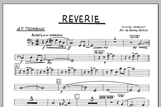 Download Sammy Nestico Reverie - 4th Trombone Sheet Music