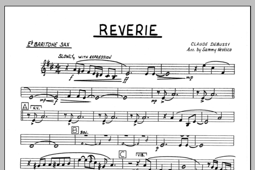 Download Sammy Nestico Reverie - Baritone Sax Sheet Music