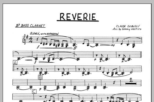 Download Sammy Nestico Reverie - Bb Bass Clarinet Sheet Music