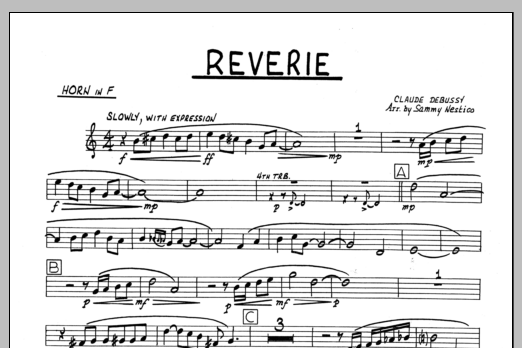Download Sammy Nestico Reverie - Horn in F Sheet Music