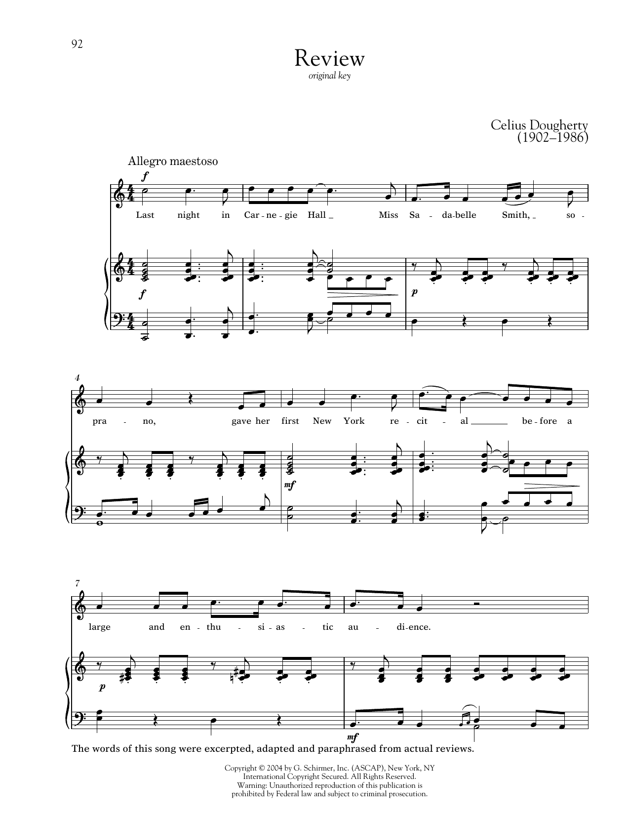 Download Celius Dougherty Review Sheet Music
