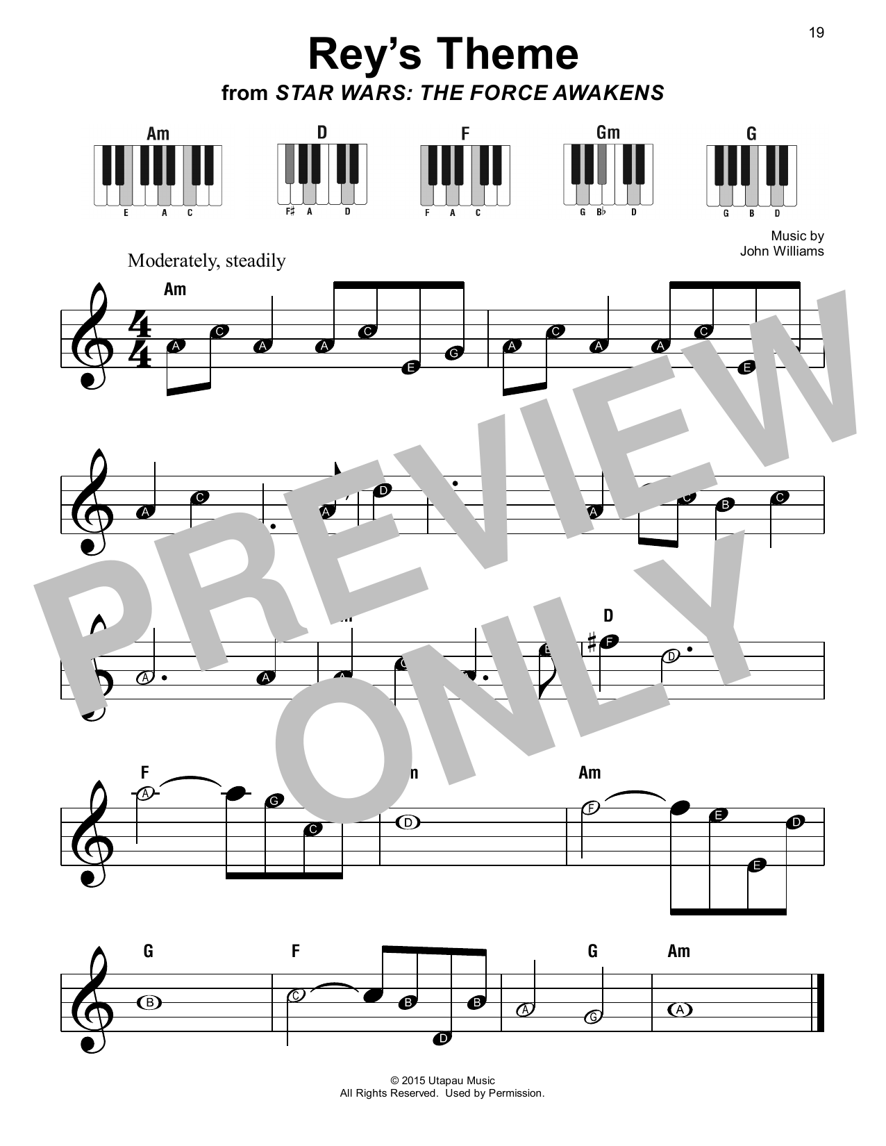 Download John Williams Rey's Theme (from Star Wars: The Force Sheet Music