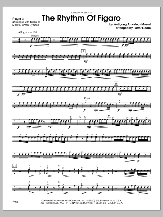 Download Porter Eidam Rhythm Of Figaro, The - Aux. Perc. 2 Sheet Music