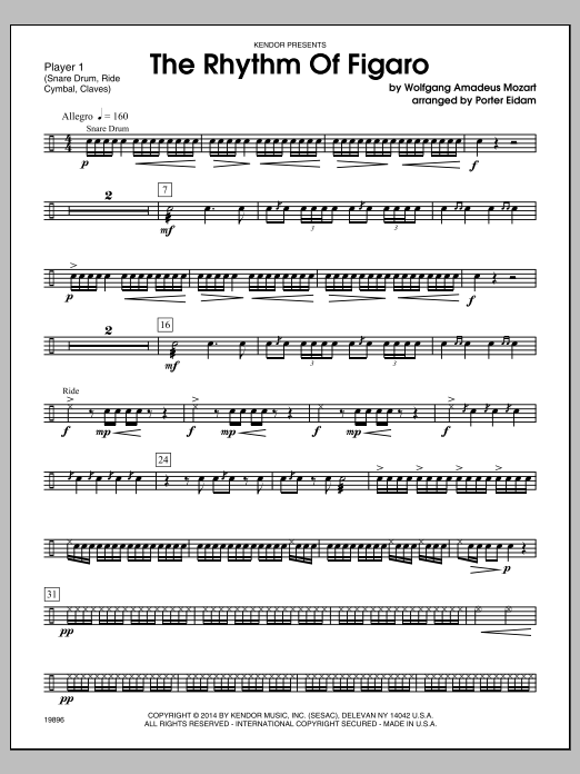Download Porter Eidam Rhythm Of Figaro, The - Full Score Sheet Music