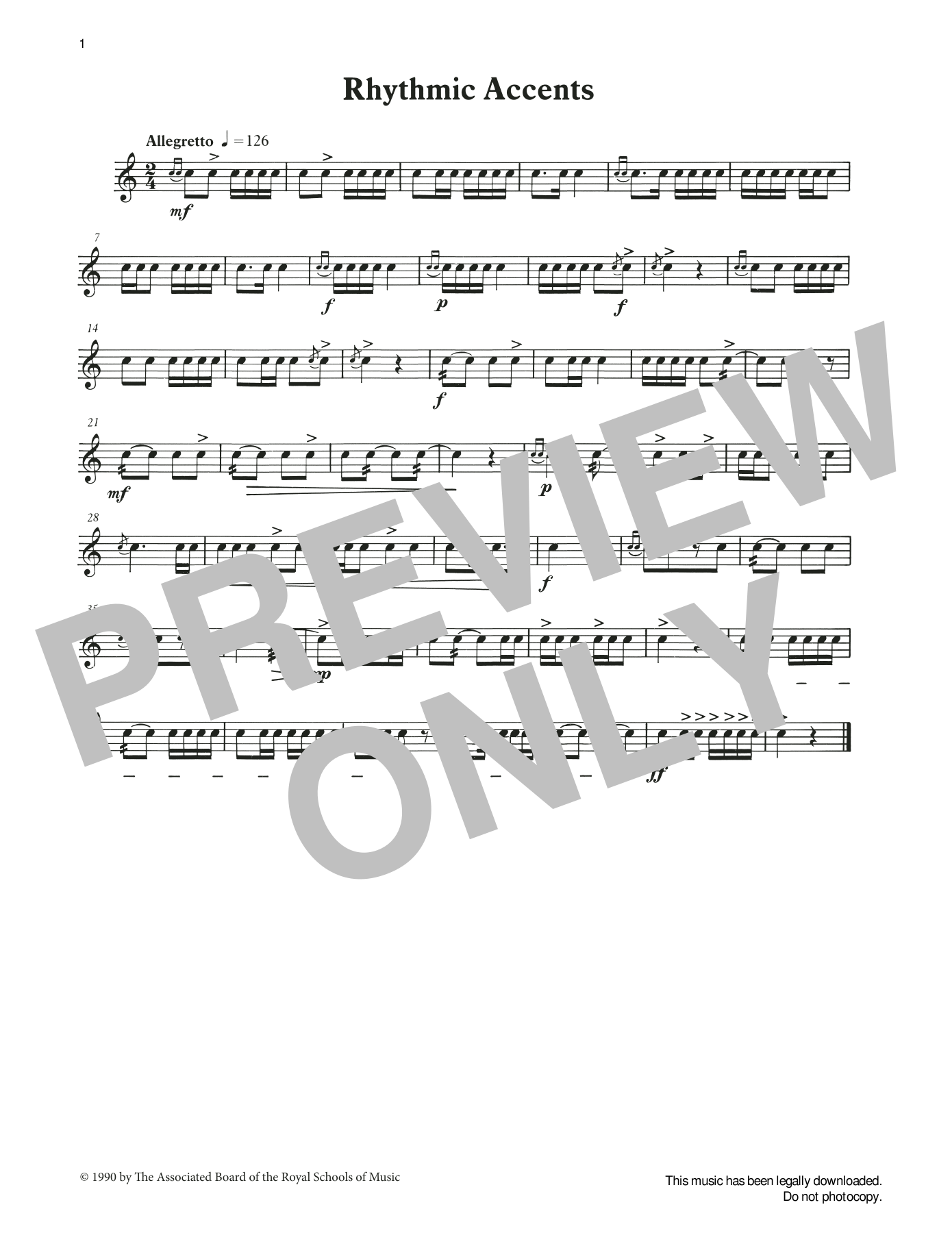 Download Ian Wright and Kevin Hathaway Rhythmic Accents from Graded Music for Sheet Music