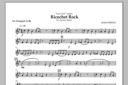 Download Sean O'Boyle Ricochet Rock - 1st Trumpet in Bb Sheet Music