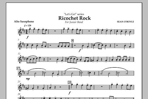 Download Sean O'Boyle Ricochet Rock - Alto Saxophone Sheet Music