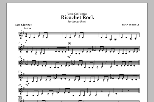 Download Sean O'Boyle Ricochet Rock - Bass Clarinet Sheet Music