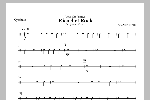 Download Sean O'Boyle Ricochet Rock - Cymbals Sheet Music