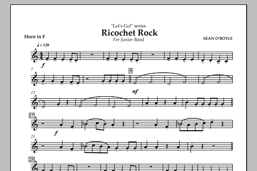 Download Sean O'Boyle Ricochet Rock - Horn in F Sheet Music