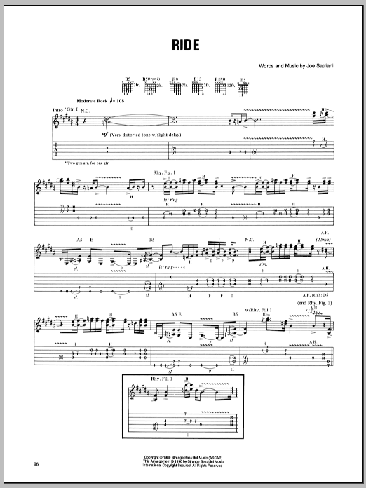 Download Joe Satriani Ride Sheet Music