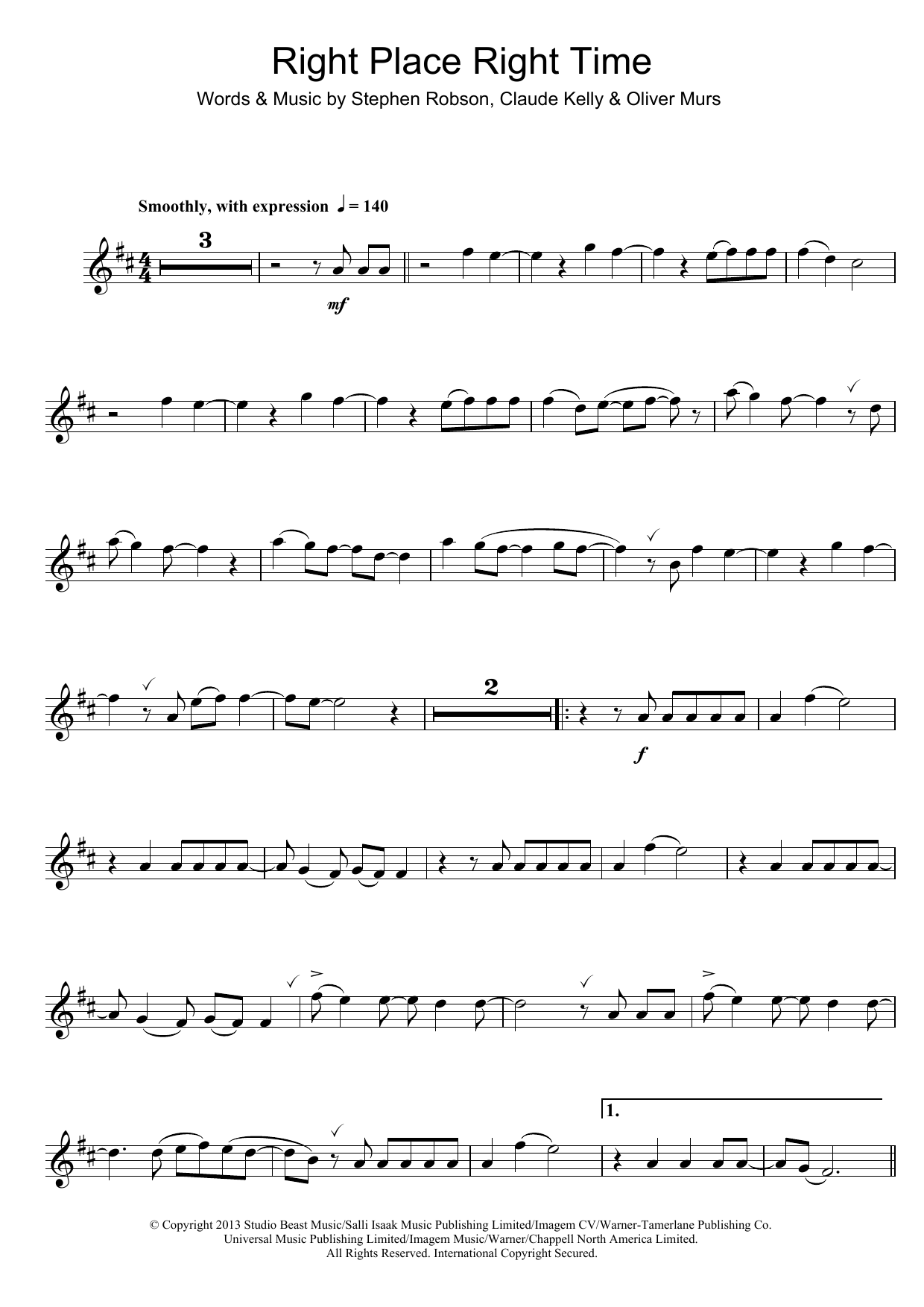 Download Olly Murs Right Place Right Time Sheet Music