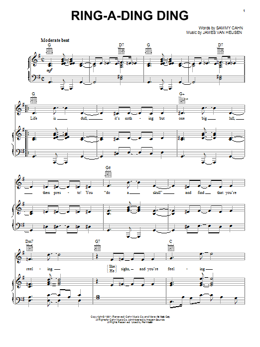 Download Frank Sinatra Ring-A-Ding Ding Sheet Music