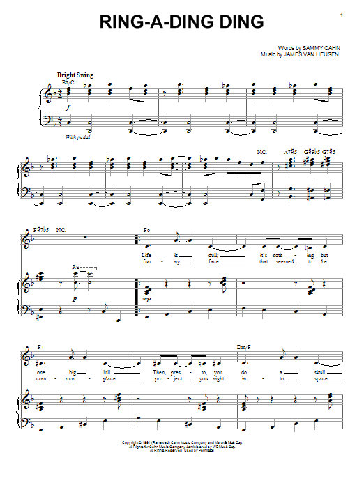Download Frank Sinatra Ring-A-Ding Ding Sheet Music