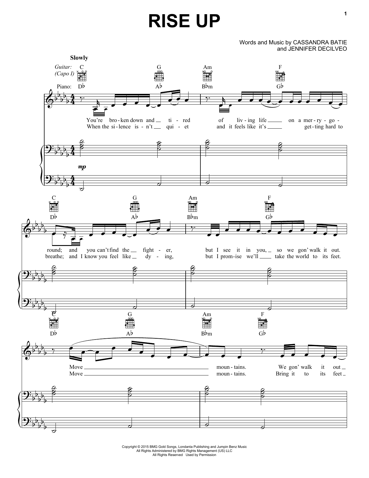 Download Andra Day Rise Up Sheet Music