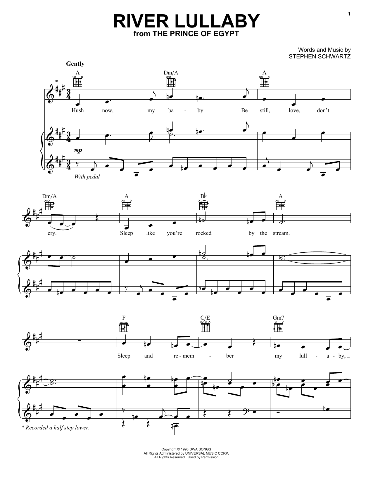 Download Amy Grant River Lullaby (from The Prince Of Egypt Sheet Music