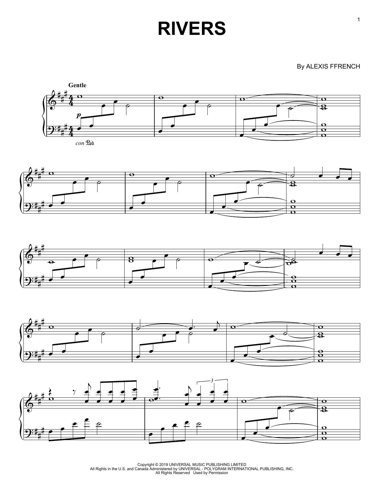 Download Alexis Ffrench Rivers Sheet Music