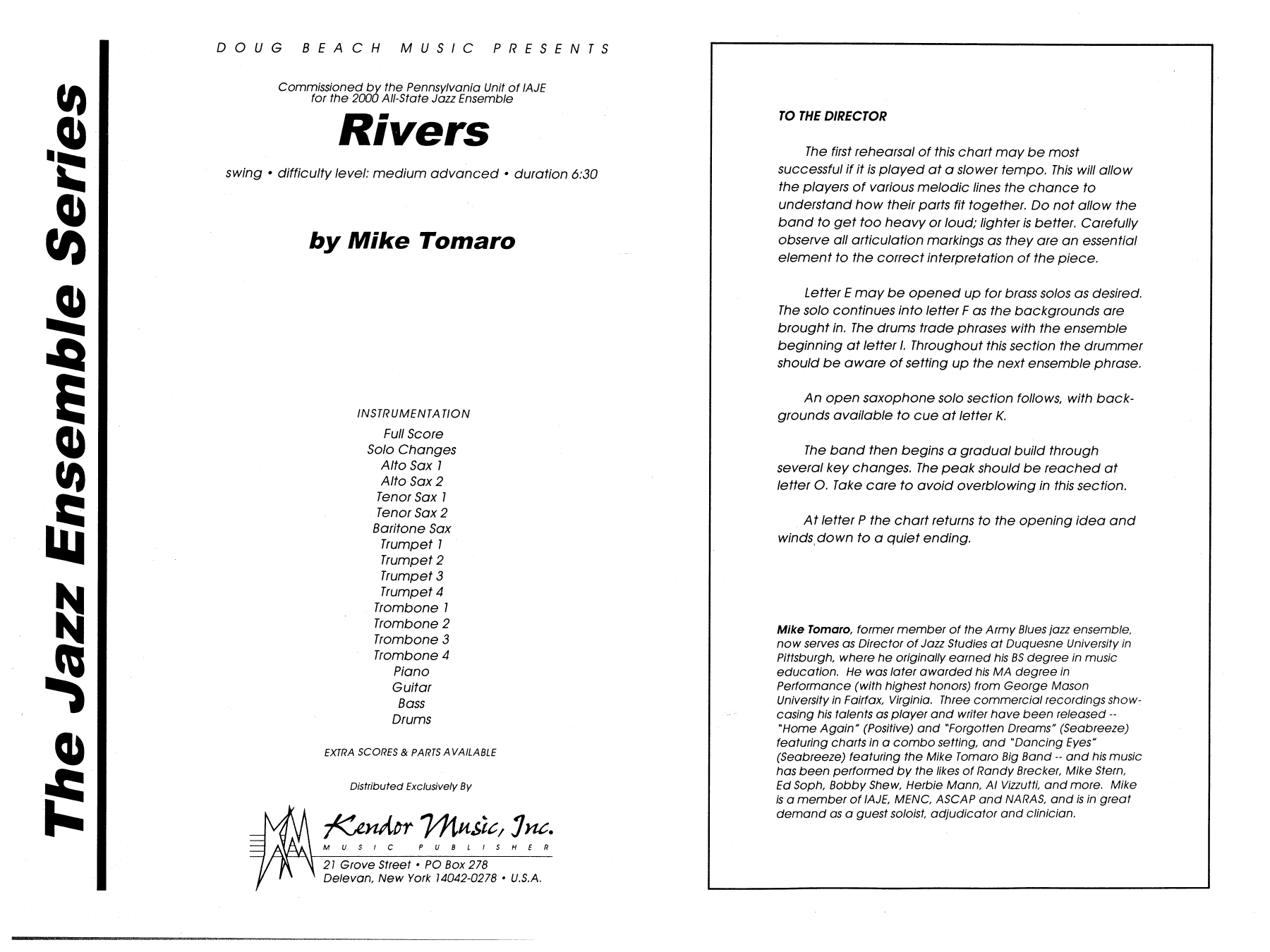 Download Mike Tomaro Rivers - Full Score Sheet Music