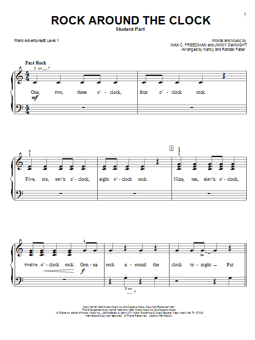 Download Nancy and Randall Faber Rock around the Clock Sheet Music