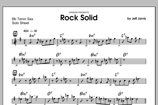 Download Jeff Jarvis Rock Solid - Bb Solo Sheet Sheet Music