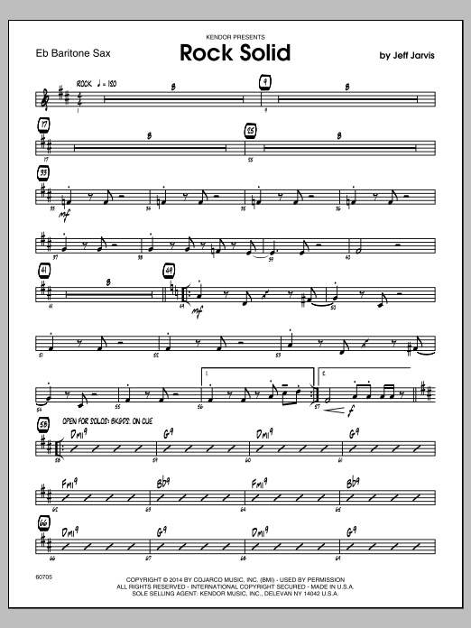 Download Jeff Jarvis Rock Solid - Eb Baritone Sax Sheet Music