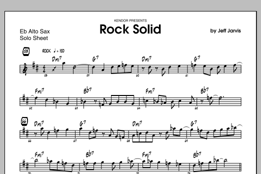 Download Jeff Jarvis Rock Solid - Eb Solo Sheet Sheet Music