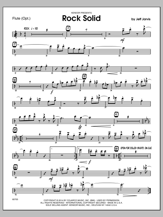Download Jeff Jarvis Rock Solid - Flute Sheet Music
