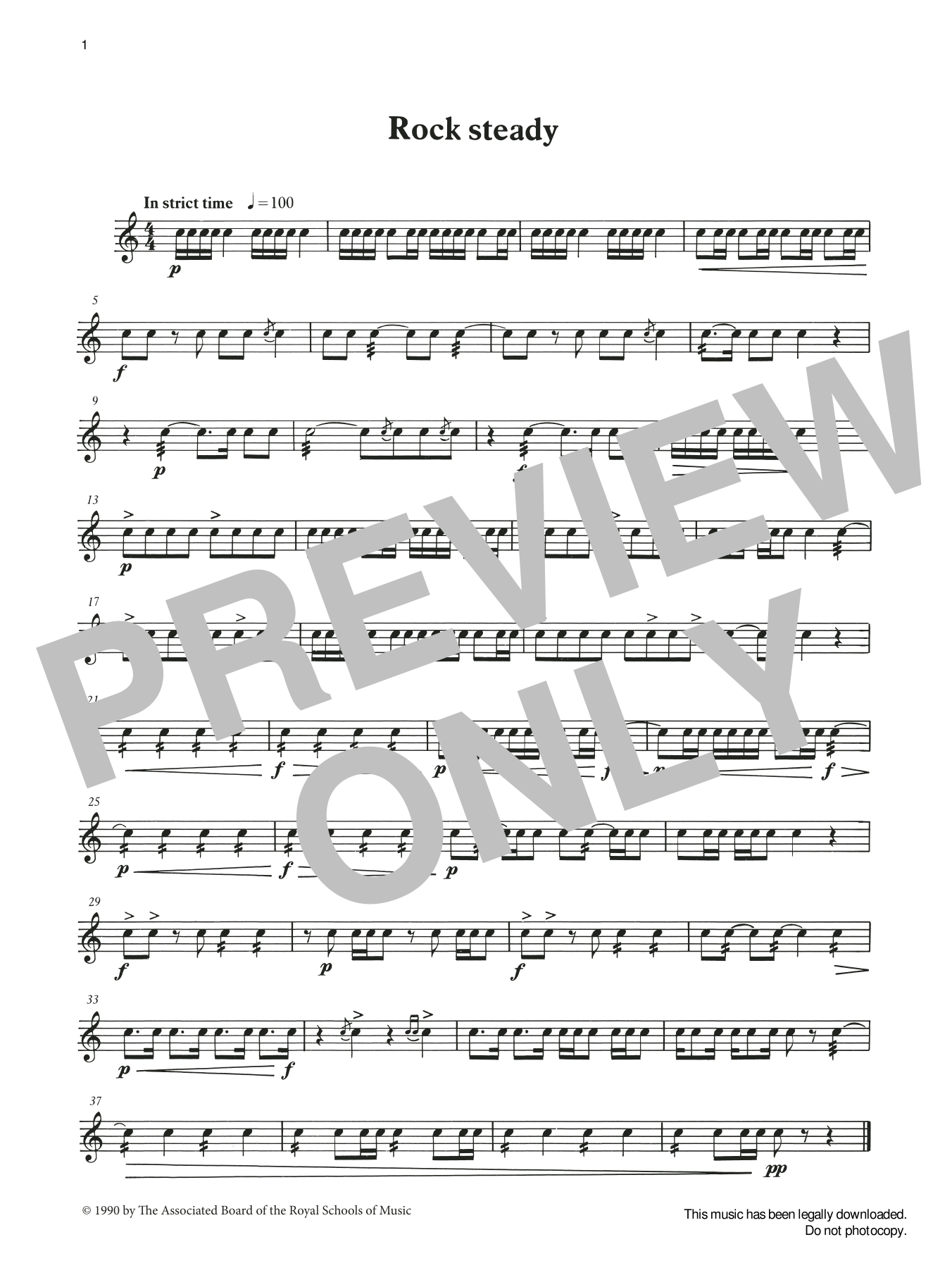 Download Ian Wright and Kevin Hathaway Rock Steady from Graded Music for Snare Sheet Music