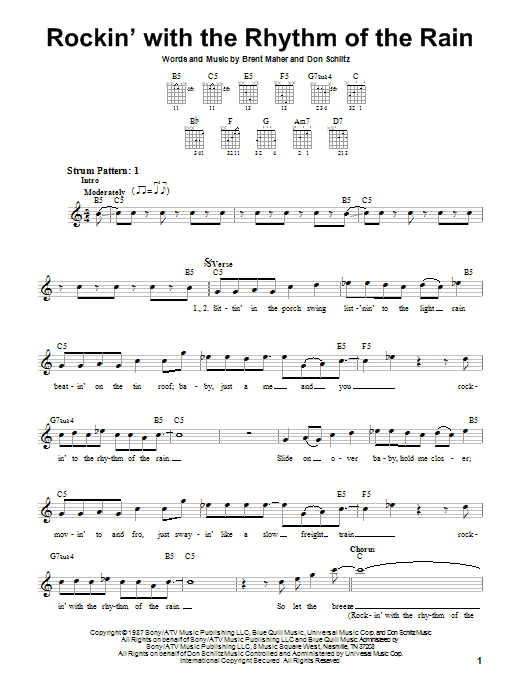 Download The Judds Rockin' With The Rhythm Of The Rain Sheet Music