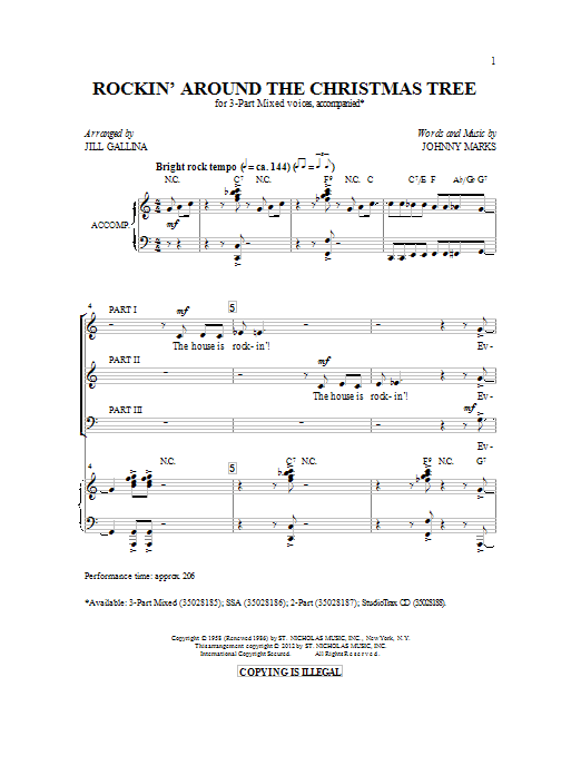Download Jill Gallina Rockin' Around The Christmas Tree (arr. Sheet Music