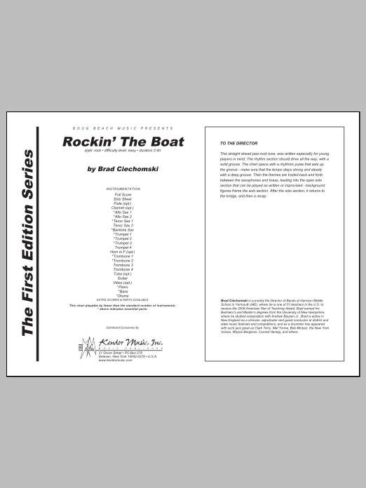 Download Ciechomski Rockin' The Boat - Full Score Sheet Music