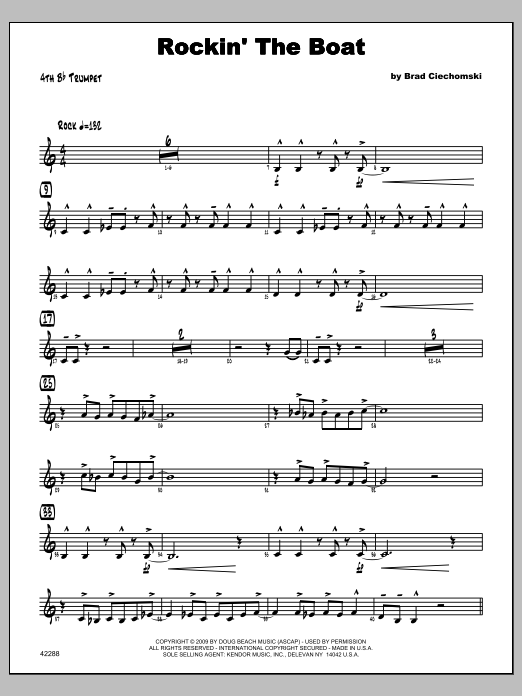 Download Ciechomski Rockin' The Boat - Trumpet 4 Sheet Music