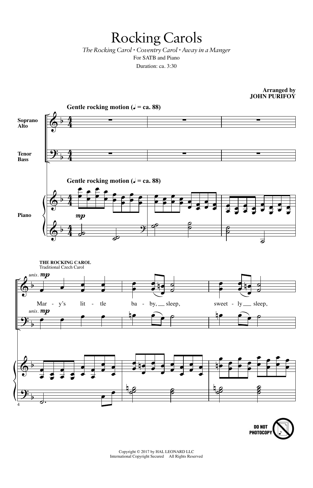 Download John Purifoy Rocking Carols Sheet Music