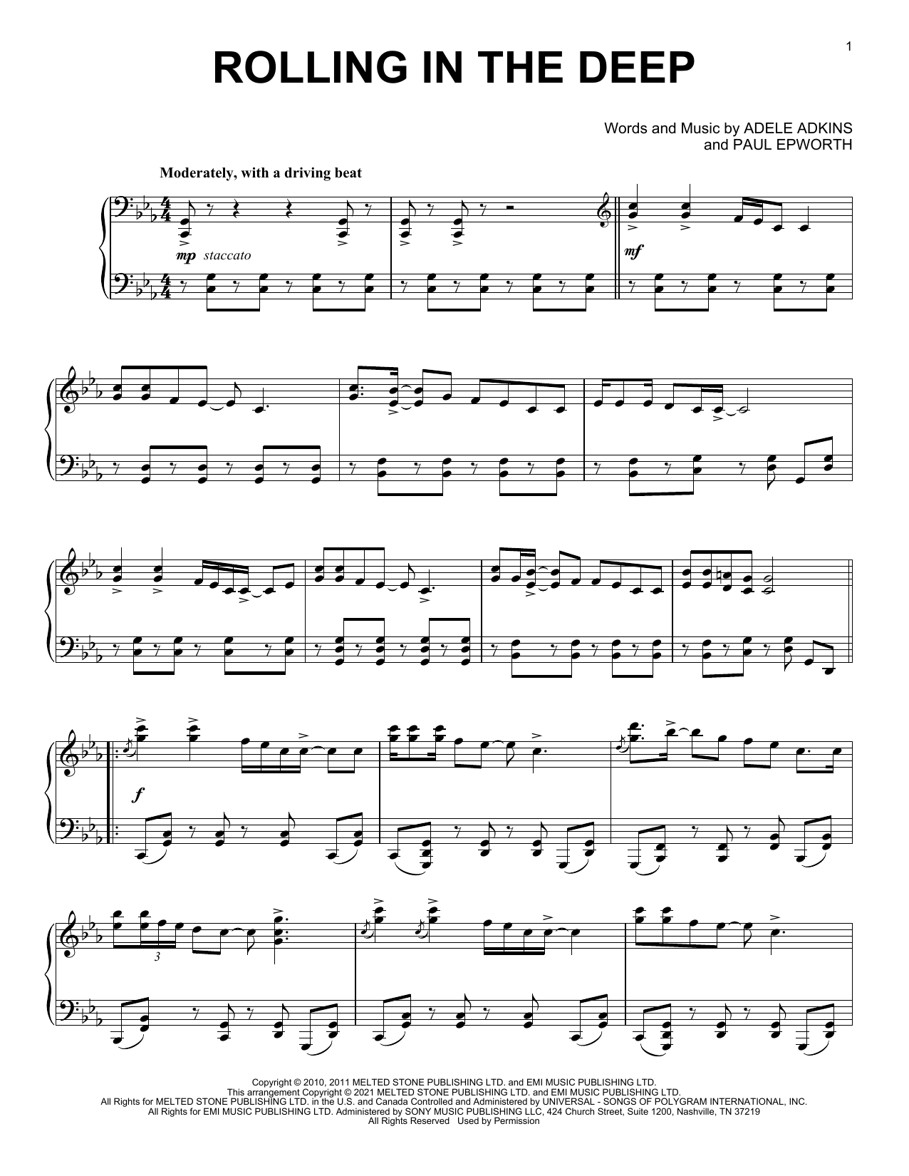 Download Adele Rolling In The Deep [Classical version] Sheet Music