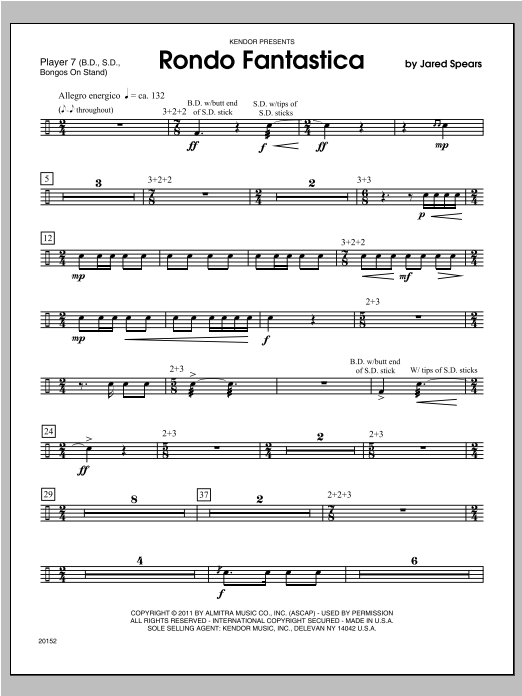 Download Spears Rondo Fantastica - Percussion 7 Sheet Music