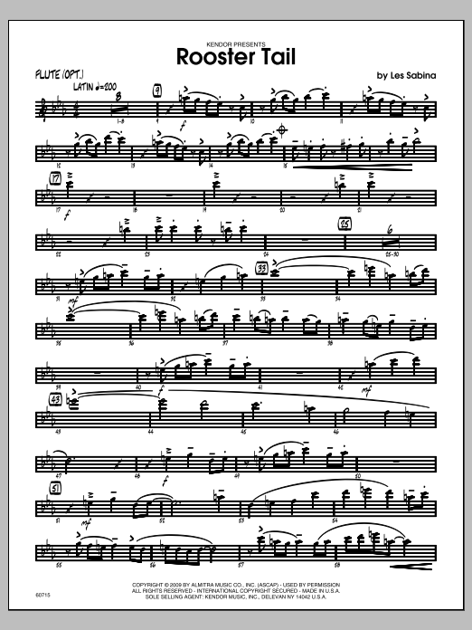 Download Les Sabina Rooster Tail - Flute Sheet Music