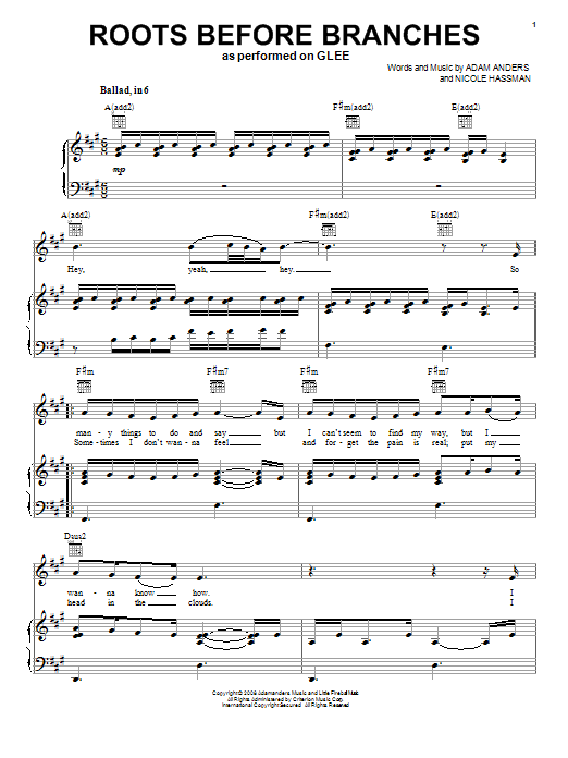 Download Room For Two Roots Before Branches Sheet Music