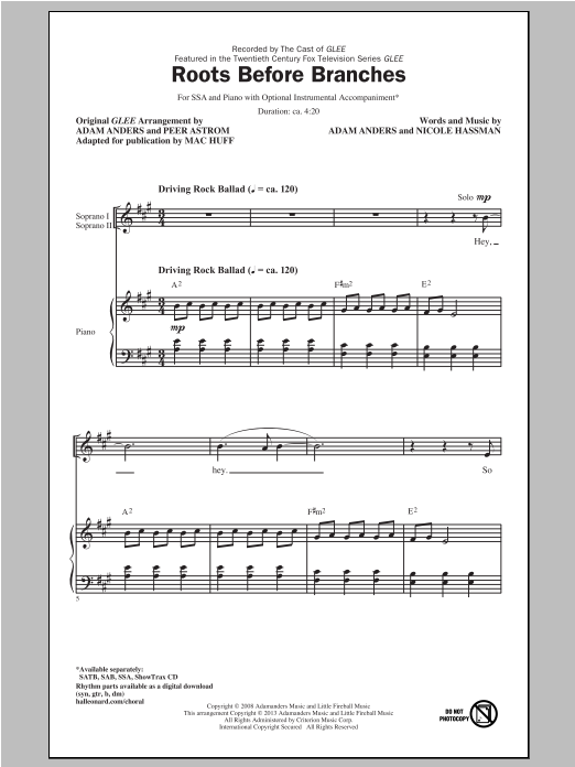 Download Mac Huff Roots Before Branches Sheet Music