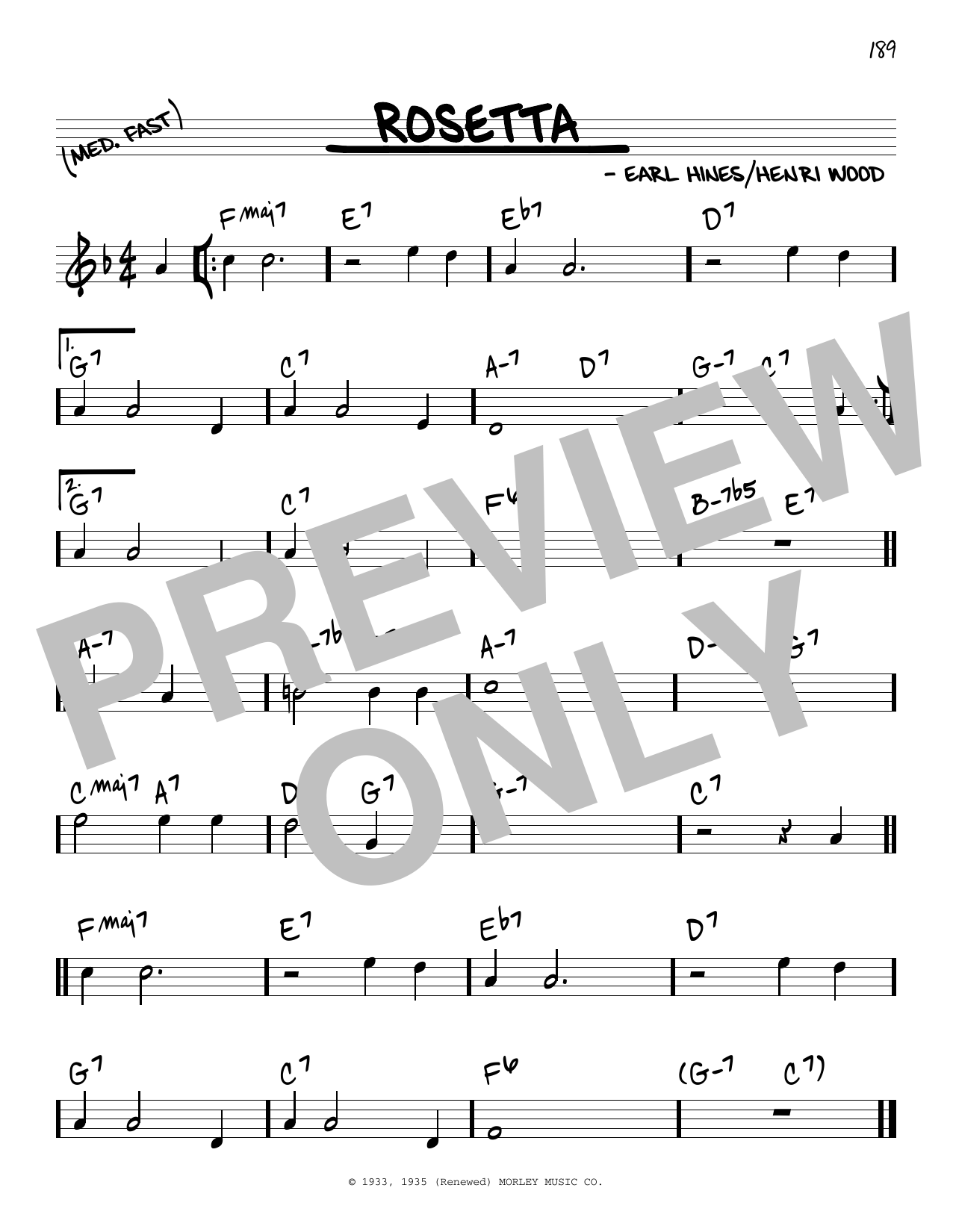 Download Earl Hines Rosetta Sheet Music