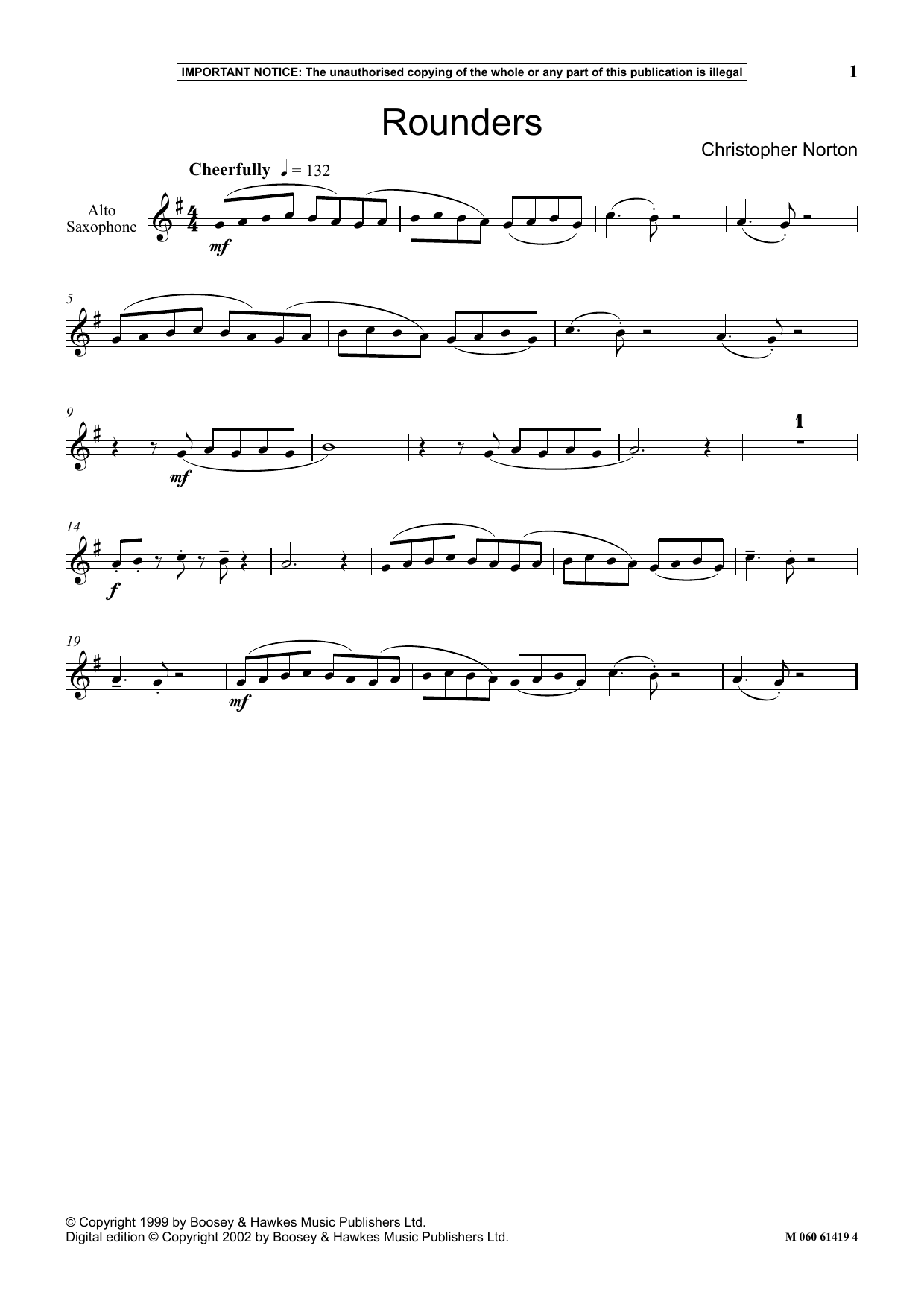 Download Christopher Norton Rounders Sheet Music