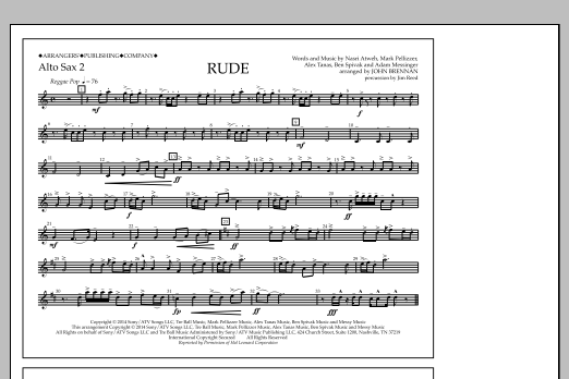 Download John Brennan Rude - Alto Sax 2 Sheet Music