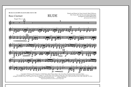 Download John Brennan Rude - Bass Clarinet Sheet Music