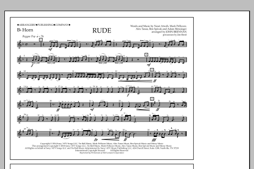Download John Brennan Rude - Bb Horn Sheet Music