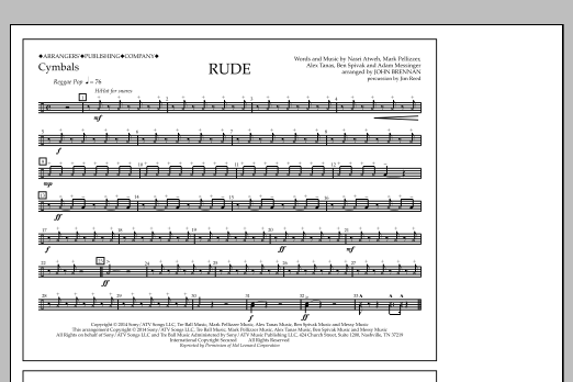 Download John Brennan Rude - Cymbals Sheet Music