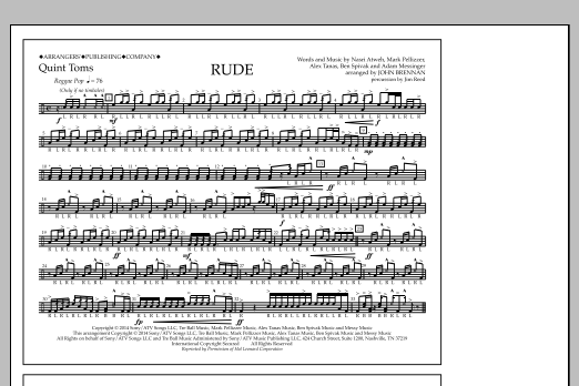 Download John Brennan Rude - Quint-Toms Sheet Music